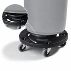 Thumbnail image #4 for CFS Brands Bronco 3691003 Round Waste Container Dolly, Twist-to-Lock, Replaceable Casters, Fits 20–55 Gallon Containers Case of 2