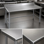 Thumbnail image #3 for Eagle Group Spec-Master T3030STEM-BS 30 x 30-Inch Stainless Steel Work Table, 14-Gauge 300 Series Top, 4-1/2-Inch Backsplash