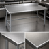 Thumbnail image #3 for Spec-Master Marine Series 30-Inch x 30-Inch Stainless Steel Work Table with 4-1/2-Inch Backsplash