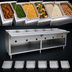 Thumbnail image #3 for Spec-Master HT6OB-208 6-Well Electric Hot Food Table with Open Base, 94.5