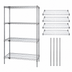 Thumbnail image #3 for Quantum 48-Inch W x 12-Inch D x 86-Inch H Chrome-Plated Wire Shelving Starter Kit