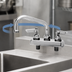 Thumbnail image #3 for T&S Brass B-1100-M Deck-Mount Workboard Faucet with 6-Inch Swing Nozzle