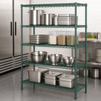 Thumbnail image #4 for Metro Super Erecta N456K3 4-Shelf Stationary Starter Wire Shelving Unit, 48" W x 21" D x 63" H, Green Metroseal 3 Epoxy-Coated