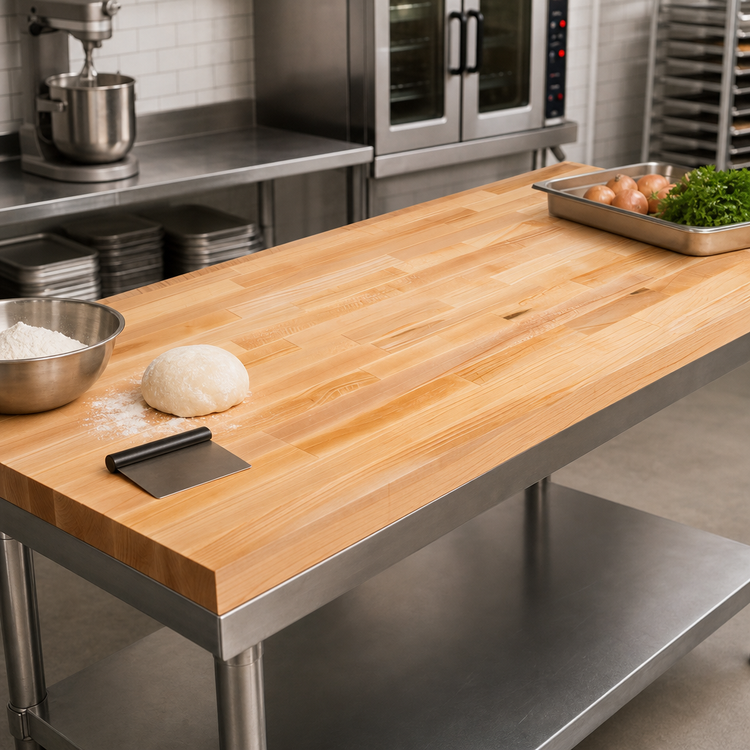 Product image #3 for John Boos 108-Inch x 24-Inch Edge Grain Maple Work Table Top