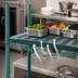 Thumbnail image #3 for QuadPlus 60 x 21 Inch Louvered Green Polymer Shelf Mat with Wire Frame