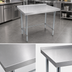 Thumbnail image #3 for 30-Inch x 18-Inch Open Base Riser-Top 430 Stainless Steel Work Table
