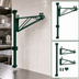 Thumbnail image #3 for Eagle Valu-Gard Adjustable Post Wire Wall Mount Mid Unit for 18-Inch Shelves, 33-Inch Post, Green Epoxy