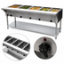 Thumbnail image #3 for Advance Tabco Triumph Supreme 77-3/4-Inch Electric Hot Food Table with 5 Sealed Wells, Poly Cutting Board, and Open Galvanized Base