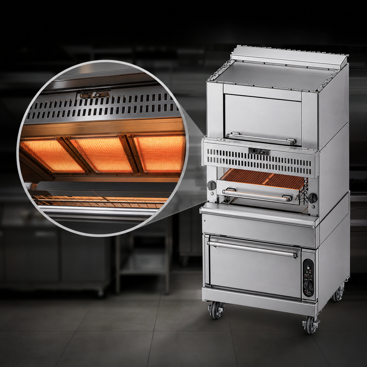 Product image #3 for Vulcan V Series Heavy Duty 36-Inch Gas Upright Broiler with Ceramic Radiant Burners