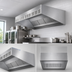 Thumbnail image #3 for SpecAir HESFA96-72 Short Front Wall Type Compensating Make-Up Air Exhaust Hood, 72