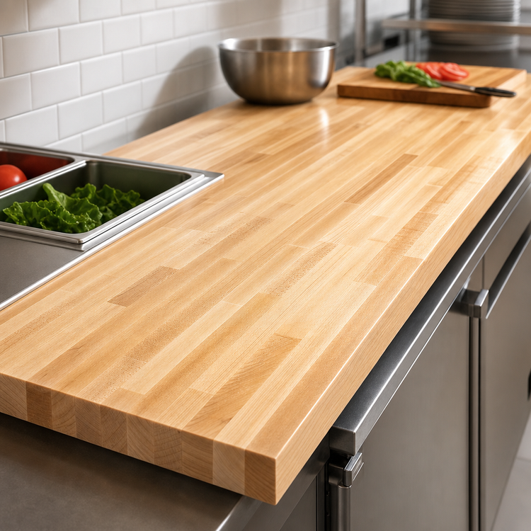 Product image #3 for Boos Block Northern Hard Rock Maple Blended Edge Grain Kitchen Countertop, 132 x 25 x 1-1/2 Inch, Penetrating Oil Finish
