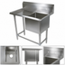 Thumbnail image #3 for John Boos Pro-Bowl 1-Compartment Stainless Steel Sink with Left Drainboard, 18 x 24 x 14 Inch Bowl