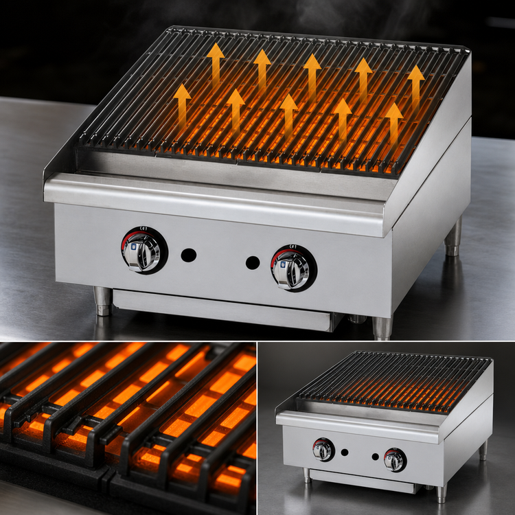 Product image #3 for Star-Max 24-Inch Radiant Gas Countertop Charbroiler, Natural Gas, 80,000 BTU