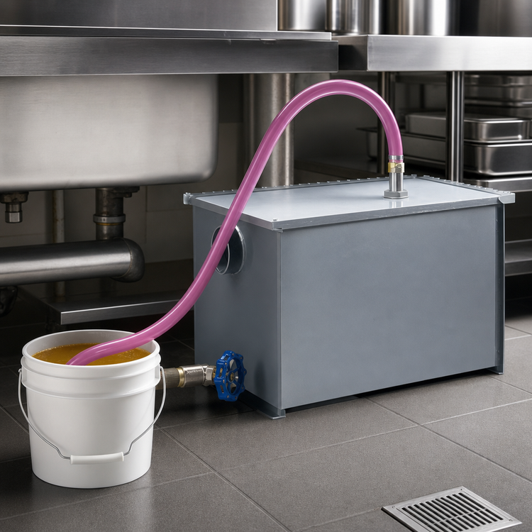 Product image #3 for Watts Grease Interceptors WD-10-A Semi-Automatic Draw-Off Grease Interceptor, 10 GPM, 20 lb Capacity, 2-Inch Threaded Connections