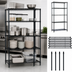 Thumbnail image #3 for Quantum 5-Shelf Wire Shelving Starter Kit, 48W x 12D x 54H, Black Epoxy Antimicrobial Finish