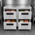 Thumbnail image #3 for Steelheart 48-Inch Two-Section Undercounter Freezer with 4 Stainless Steel Drawers