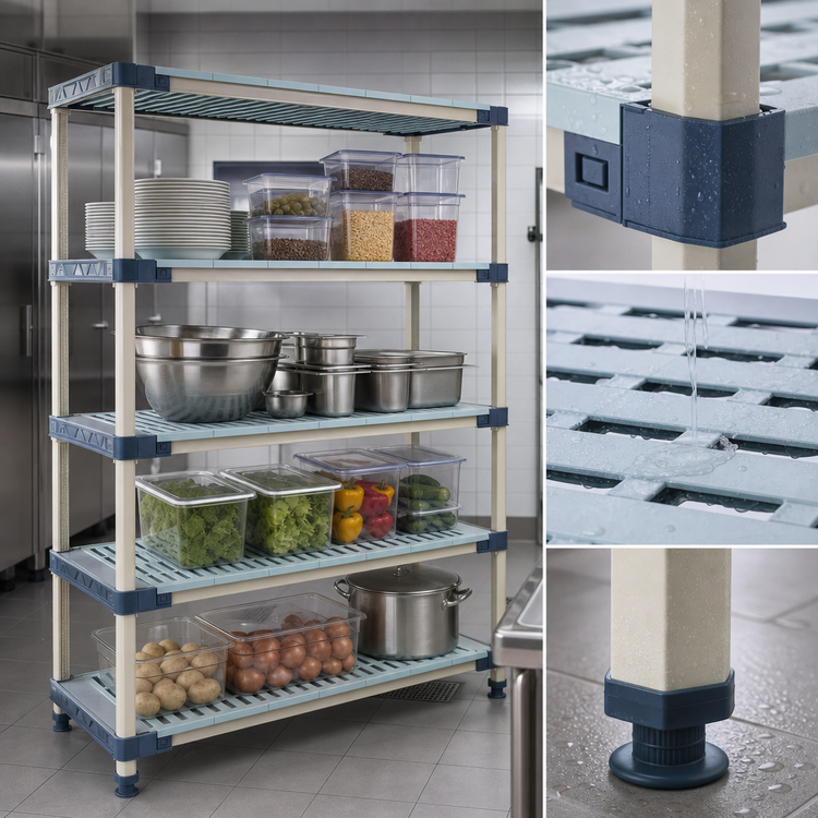 Product image #3 for MetroMax 4 60"W x 24"D x 74"H 4-Shelf All-Polymer Starter Shelving Unit