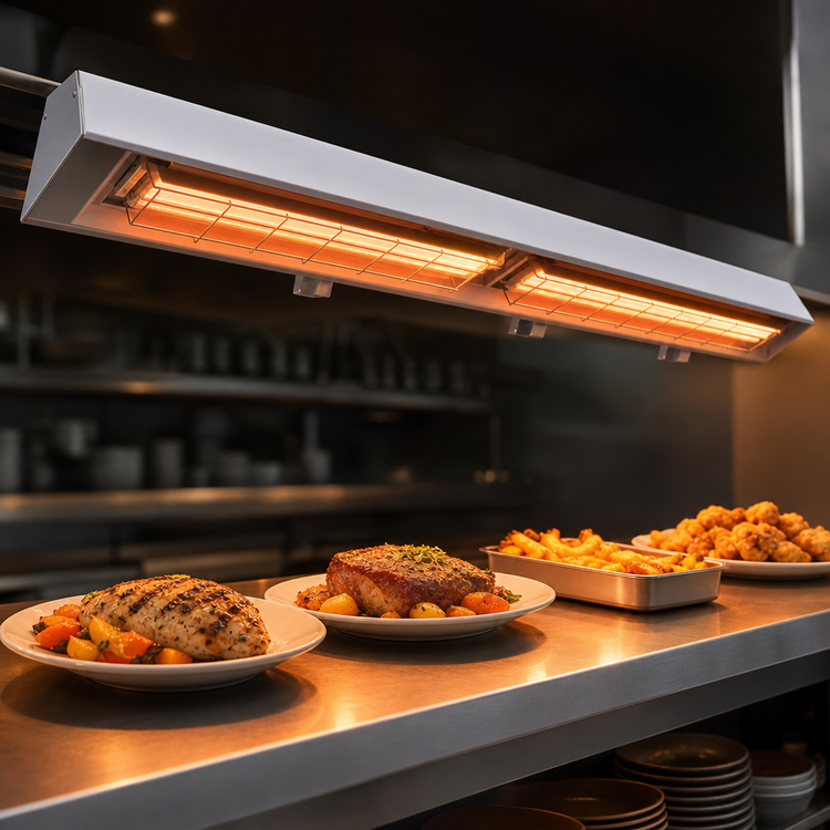 Product image #3 for Hatco Ultra-Glo 54-Inch Double Lighted Infrared Strip Heat Lamp Food Warmer