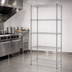 Thumbnail image #3 for Quantum WR86-1830S-5 5-Shelf Wire Shelving Starter Kit — 30 Inches W x 18 Inches D x 86 Inches H, 304 Stainless Steel (NSF)