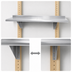Thumbnail image #3 for Advance Tabco 30-Inch x 12-Inch Wall-Mounted Stainless Steel Wall Shelf