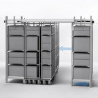 Thumbnail image #3 for Metro TOP-TRACK LTTM21C Double-Deep Mobile Shelving Unit Kit, 21-Inch Wide, Super Erecta System, Shelves Sold Separately