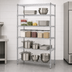 Thumbnail image #3 for Quantum Stationary Chrome-Plated Wire Shelving Starter Kit, 54 x 21 x 63 Inches, 5 Shelves