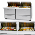 Thumbnail image #3 for Turbo Air PRO Series 72-5/8-Inch 2-Section Mega Top Sandwich/Salad Prep Table with Slide Lids, 4 Drawers, and Rear-Mount Self-Contained Refrigeration
