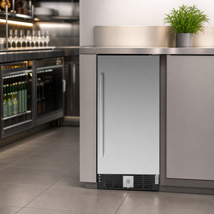 Product image #3 for KoolMore Built-In Undercounter Refrigerator, 1-Section, 3 Cu. Ft., Stainless Steel Door