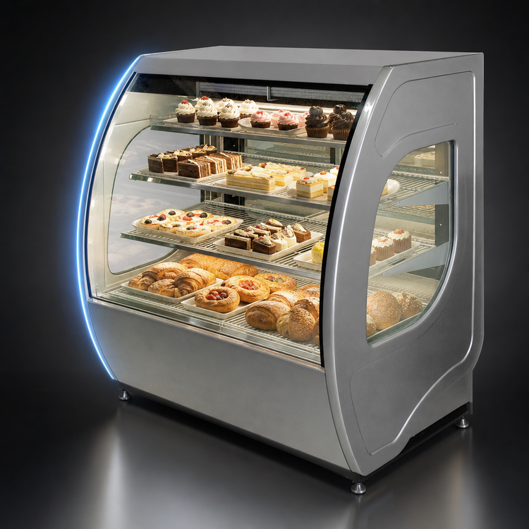 Product image #3 for Fogel Elite Series Full-Service Refrigerated Bakery Display Case, Curved Front Glass, 48-1/2 Inch Wide