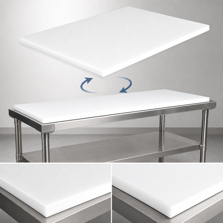 Product image #3 for John Boos Reversible Poly Replacement Work Table Top, 84-Inch x 24-Inch x 3/4-Inch