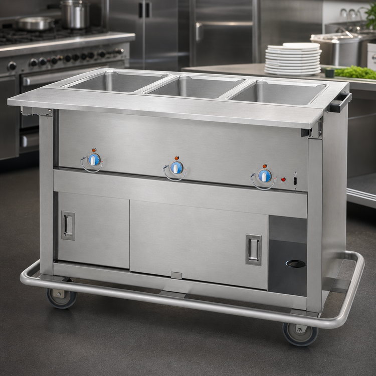 Product image #3 for Thurmaduke EP-6-CBPG 6-Well 88-Inch Portable Electric Hot Food Steamtable