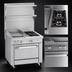 Thumbnail image #3 for Southbend Platinum 32-Inch Gas Heavy Duty Range with 2 Open Burners, 16-Inch Griddle and Cabinet Base