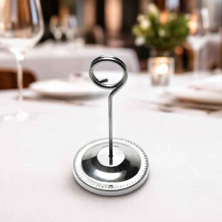 Product image #3 for 4-Inch Stainless Steel Reservation Card Holder with Weighted Base