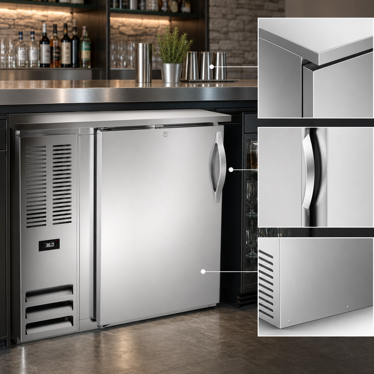 Product image #3 for Beverage-Air BB36HC-S 36-Inch Refrigerated Back Bar Storage Cabinet with Solid Door and Stainless Steel Top