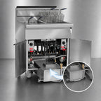 Thumbnail image #2 for Imperial (Middleby) IFSSP175 Gas Floor Fryer with Built-In Filter, 75 lb Capacity, Thermostatic Controls, Stainless Steel Frypot
