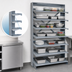 Thumbnail image #3 for Quantum Sloped Single-Sided Steel Pick Rack with 8 Shelves, 36 x 12 x 63.5 Inches