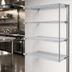 Thumbnail image #3 for Eagle Group 4-Tier Add-On Wire Shelving Unit, 30 x 18 x 63 Inches, Chrome-Plated