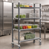 Thumbnail image #3 for Cambro Camshelving Elements XTRA High Density 4-Shelf Vented Mobile Starter Unit, 24 x 36 x 78-1/4 Inches, Speckled Gray