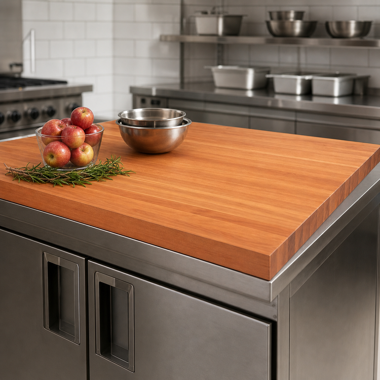 Product image #3 for Boos Block American Cherry Edge Grain Kitchen Countertop, 144 x 42 x 1-1/2 Inches, Varnique Finish