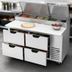 Thumbnail image #3 for Beverage-Air 67-Inch Two-Section Pizza Prep Table with 4 Drawers