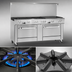 Thumbnail image #3 for Southbend Ultimate 72-Inch Gas Restaurant Range with 6 Non-Clog Burners, 36-Inch Griddle, and 2 Standard Ovens