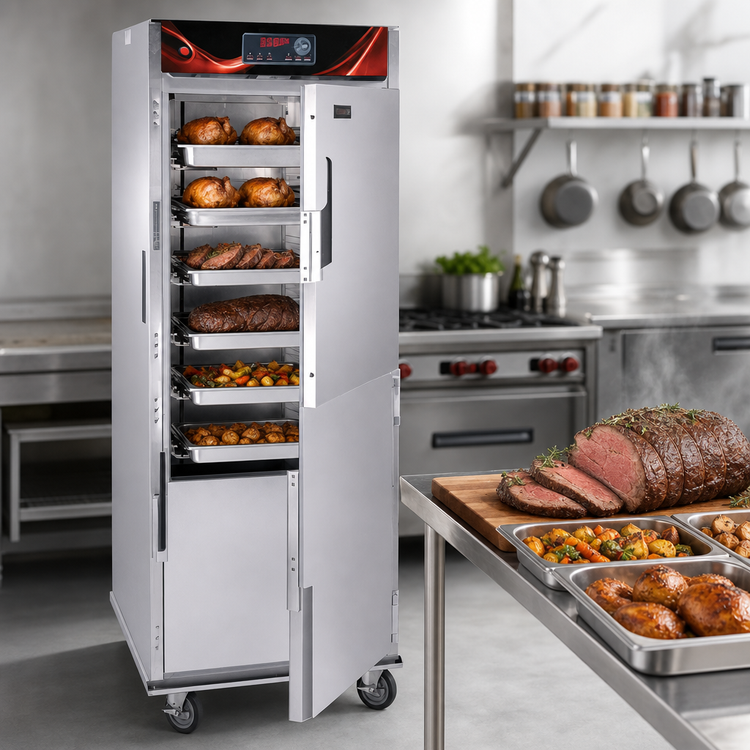 Product image #3 for Cres Cor Roast-N-Hold Full-Height Gentle Convection Cook and Hold Oven, 12-Set Capacity, 208V, 3-Phase, Left-Hand Hinge