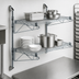 Thumbnail image #3 for Quantum Cantilever Double Shelf Wall-Mount Wire Shelving Unit, 42 x 12 Inch Shelves, Chrome Plated