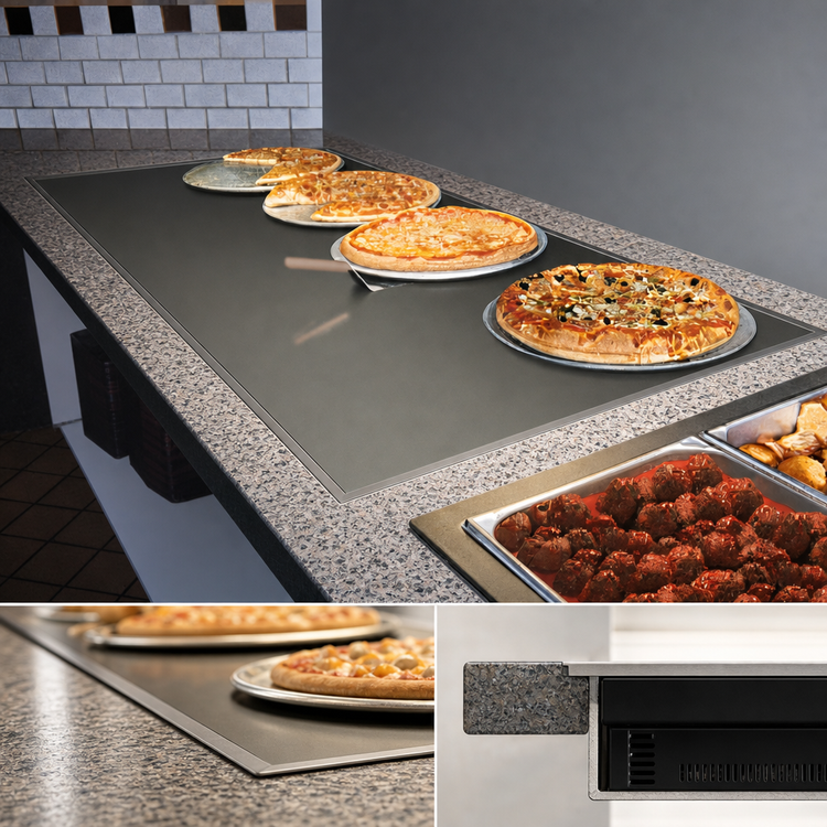 Product image #3 for Hatco Glo-Ray Built-In Heated Shelf with Flush Top and Hardcoat Aluminum Top, 61-1/2 x 31-1/2 Inches