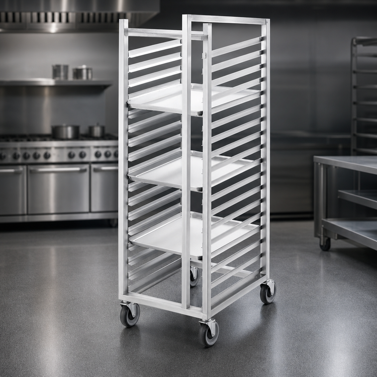 Product image #3 for Channel Stainless Steel All-Welded Side-Load Bun Pan Rack, 30-Pan Capacity