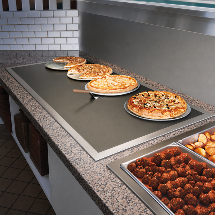 Product image #3 for Hatco Glo-Ray Built-In Heated Shelf with Flush Top, 61-1/2 x 21-Inch Surface, Hardcoat Aluminum Top