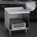 Thumbnail image #3 for Eagle Group 1800 Series FBGR18-18 18-Inch Flatboard Top Underbar Glass Rack Storage Unit with Open Cabinet Base, Stainless Steel