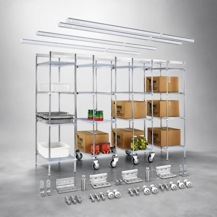 Product image #3 for Master Trak 12-Foot Overhead Track Kit for High-Density Storage System
