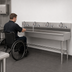 Thumbnail image #3 for Advance Tabco 96-Inch ADA Multiwash Hand Sink with 4 Wrist-Blade Faucets