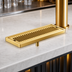 Thumbnail image #3 for Perlick 5000 Series Surface-Mount Drip Pan with Removable Glass Rack, Tarnish-Free Brass, 5-3/8 x 4-7/8 Inches